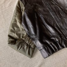 画像5: 【Re:VECTOR】USED Leather Quiltingsleeve Jacket (5)