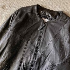 画像4: 【Re:VECTOR】USED Leather crew Jacket (4)