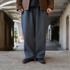 画像1: WOOLLIKE WIDE EASY PANTS/ ウールライク ワイドイージーパンツ(GRAY) (1)