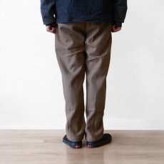 画像2: WOOLLIKE EASY PANTS/ ウールライク イージーパンツ (BROWN) (2)