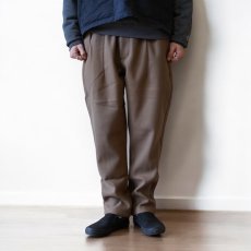 画像1: WOOLLIKE EASY PANTS/ ウールライク イージーパンツ (BROWN) (1)