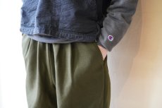 画像3: WOOLLIKE WIDE EASY PANTS/ ウールライク ワイドイージーパンツ(OLIVE) (3)