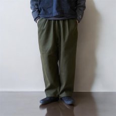 画像1: WOOLLIKE WIDE EASY PANTS/ ウールライク ワイドイージーパンツ(OLIVE) (1)