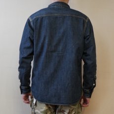 画像8: 【HOUSTON】USA COTTON VINTAGE DENIM WORK SHIRT / USAコットン ヴィンテージデニム ワークシャツ (2color) (8)