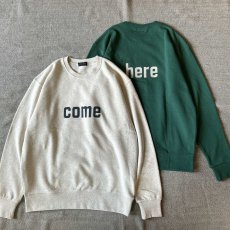 画像1: 【modemdesign/モデムデザイン】come here crewneck sweat (2color) (1)