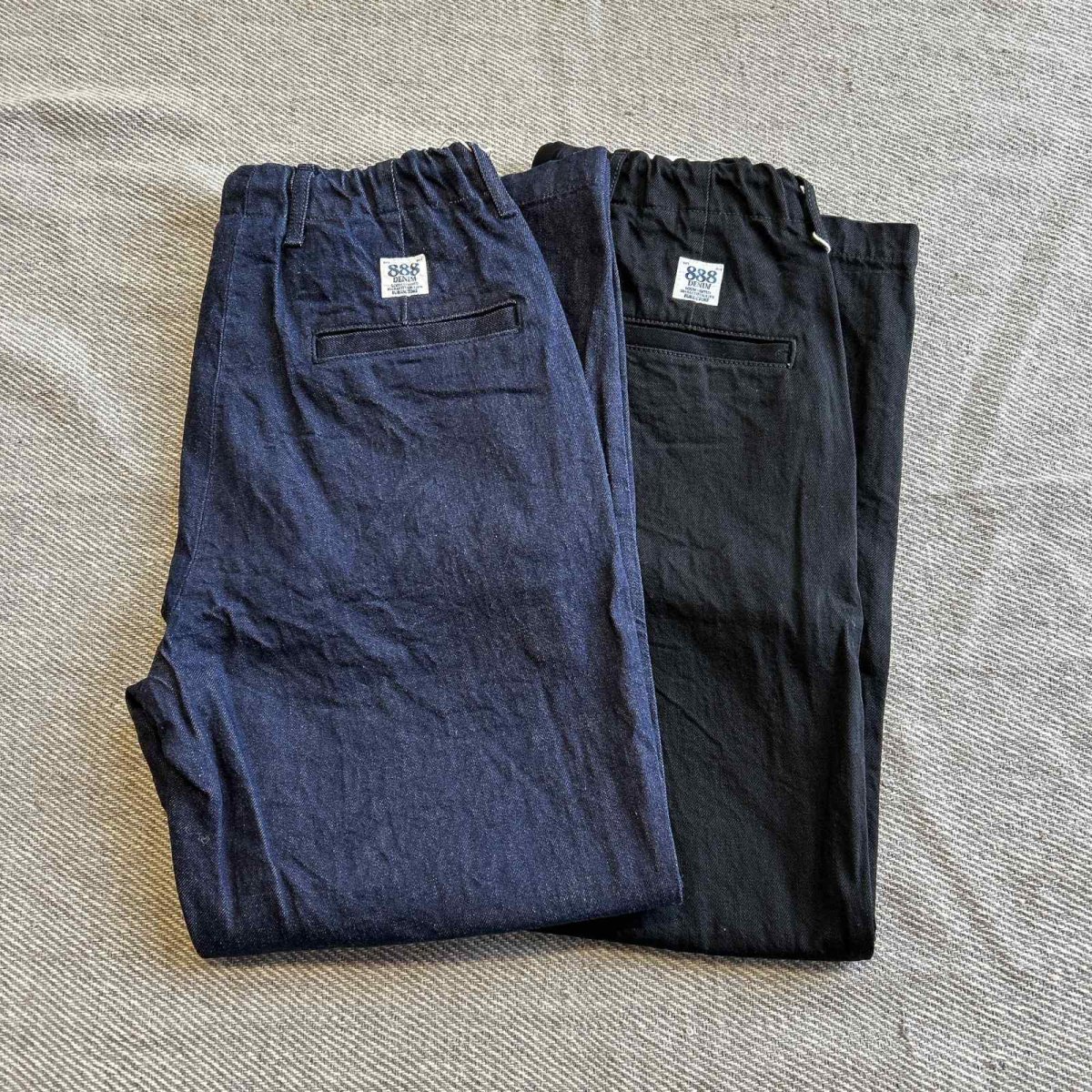 画像1: 【FOB FACTORY/エフオービーファクトリー】デニムトラックパンツ (2color) (1)