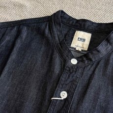 画像3: 【FOB FACTORY】デニム バンドカラー シャツ (ONE WASH) (3)