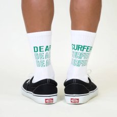 画像2: 【TURN ME ON ®】『DEAR SURFER』ソックス(WHITE/GREEN) (2)