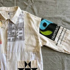 画像9: 【MR.REMAKEMAN】used tote bag remake shirt (WHITE) (9)