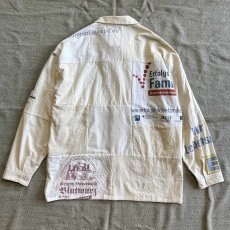 画像14: 【MR.REMAKEMAN】used tote bag remake shirt (WHITE) (14)