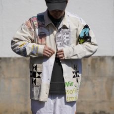 画像2: 【MR.REMAKEMAN】used tote bag remake shirt (WHITE) (2)