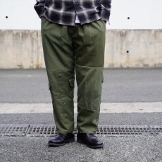 画像1: 【VINTAGE MILITARY REMAKE】Military shirt remake pants (1)