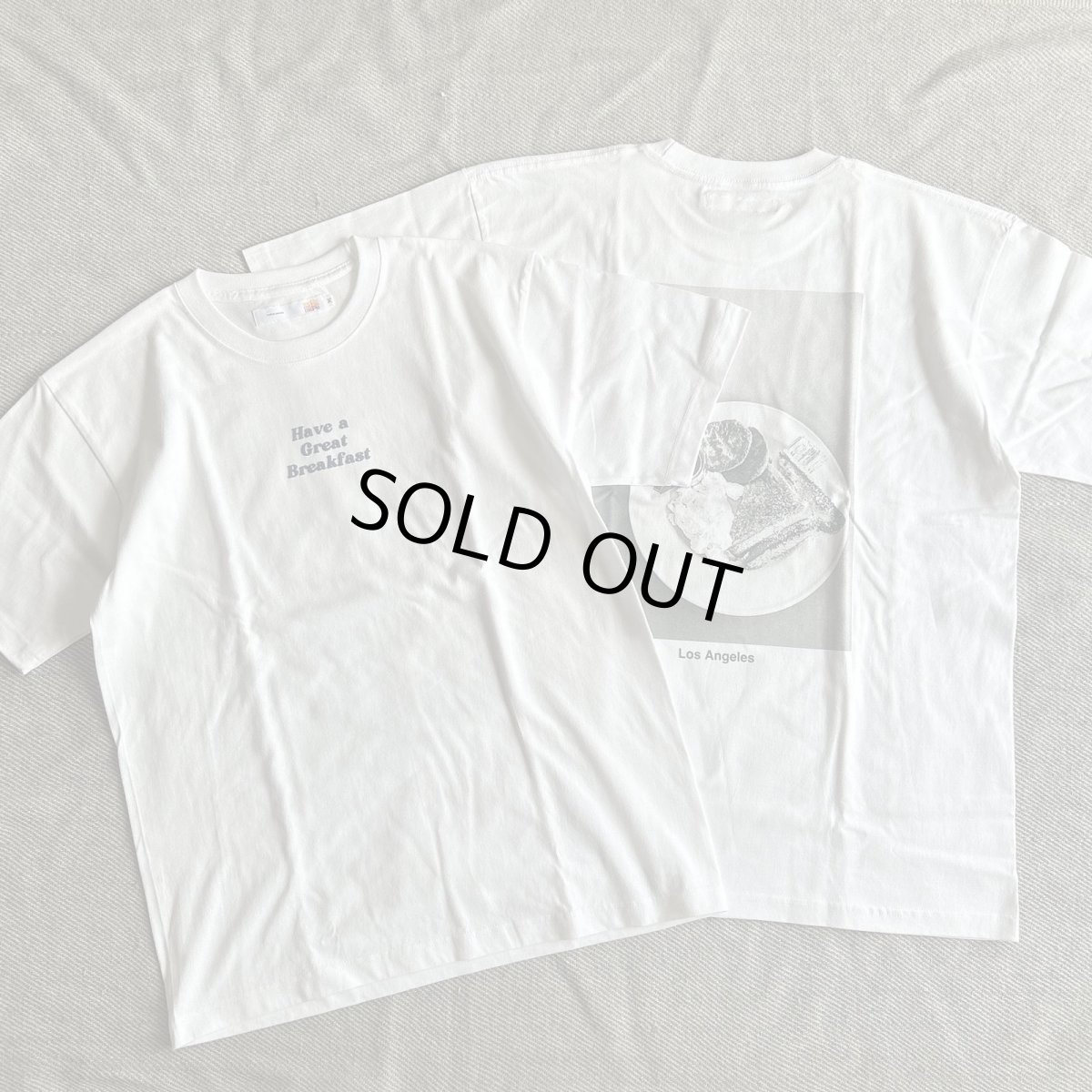 画像1: 【melple/メイプル】Breakfast S/S (White×Blue) (1)