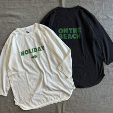画像1: 【FUNG/ファング】7分袖プリントTee "HOLIDAY" (2color)  (1)