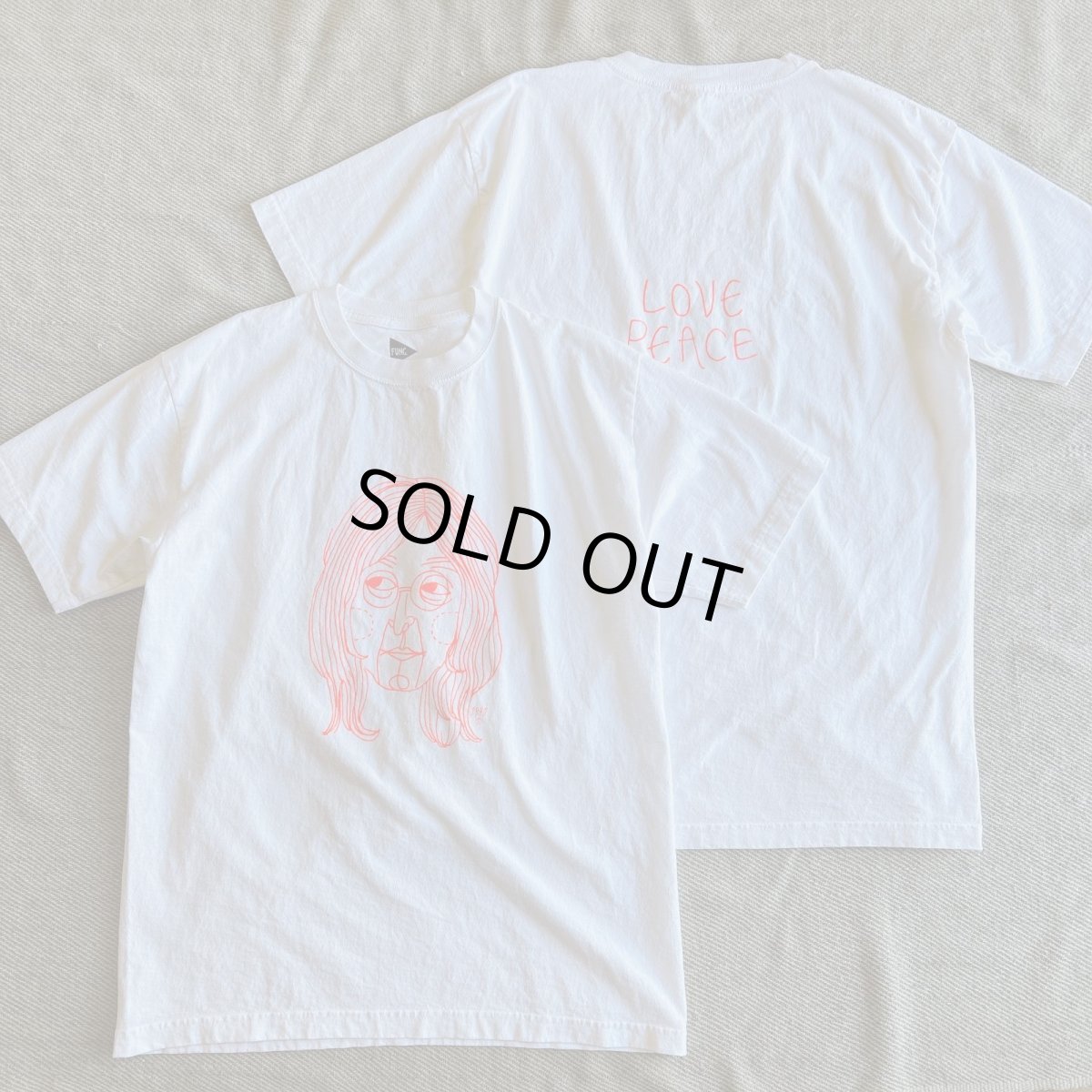 画像1: 【FUNG/ファング】半袖プリントTee "JON" (white)  (1)