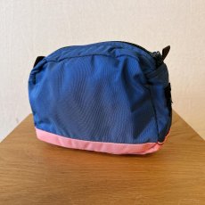 画像2: 【melple/メイプル】ナイロンコンパクトバッグ MADE IN USA（NAVY×ORANGE） (2)