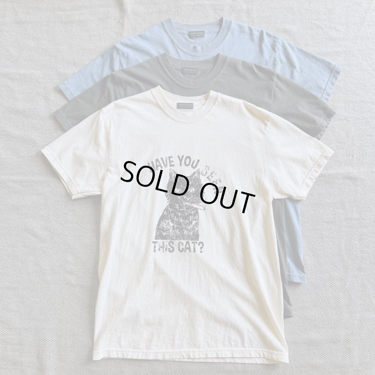 画像1: 【modemdesign/モデムデザイン】"HAVE YOU SEEN THIS CAT?"半袖Tシャツ (3color）  (1)