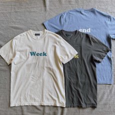 画像1: 【modemdesign/モデムデザイン】"week end" 半袖Tシャツ (3color） (1)