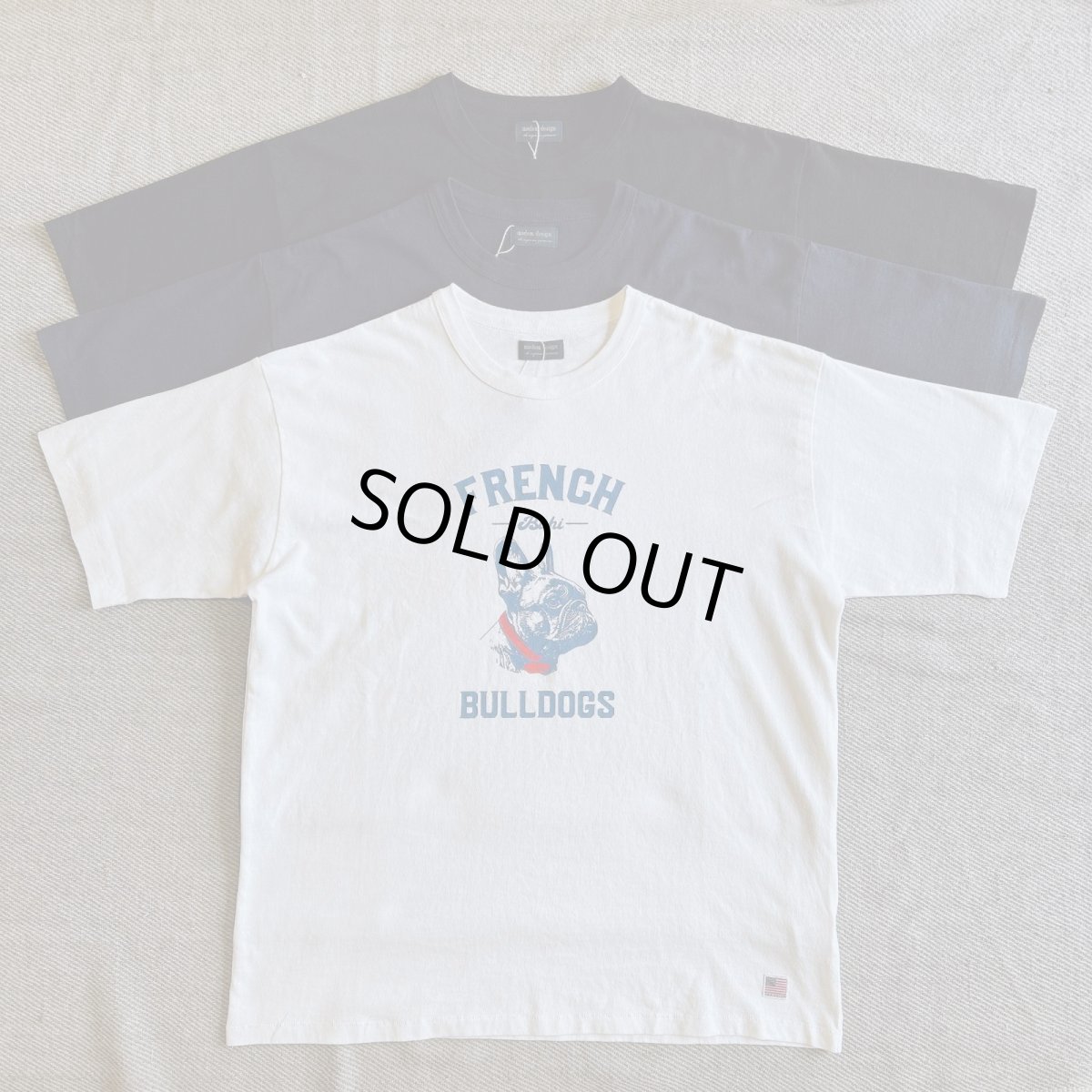 画像1: 【modemdesign/モデムデザイン】FRENCH BUHI USA COTTON S/S TEE (3color） (1)