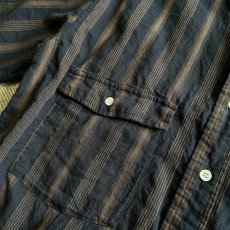画像4: 【modemdesign/モデムデザイン】standard stripe short sleeve shirt (NAVY) (4)
