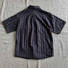 画像7: 【modemdesign/モデムデザイン】standard stripe short sleeve shirt (NAVY) (7)