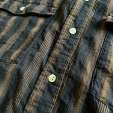 画像6: 【modemdesign/モデムデザイン】standard stripe short sleeve shirt (NAVY) (6)