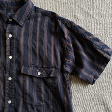 画像3: 【modemdesign/モデムデザイン】standard stripe short sleeve shirt (NAVY) (3)