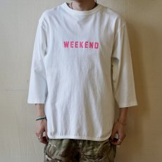 画像8: 【FUNG/ファング】7分袖プリントTee "WEEKEND" (WHITE)  (8)