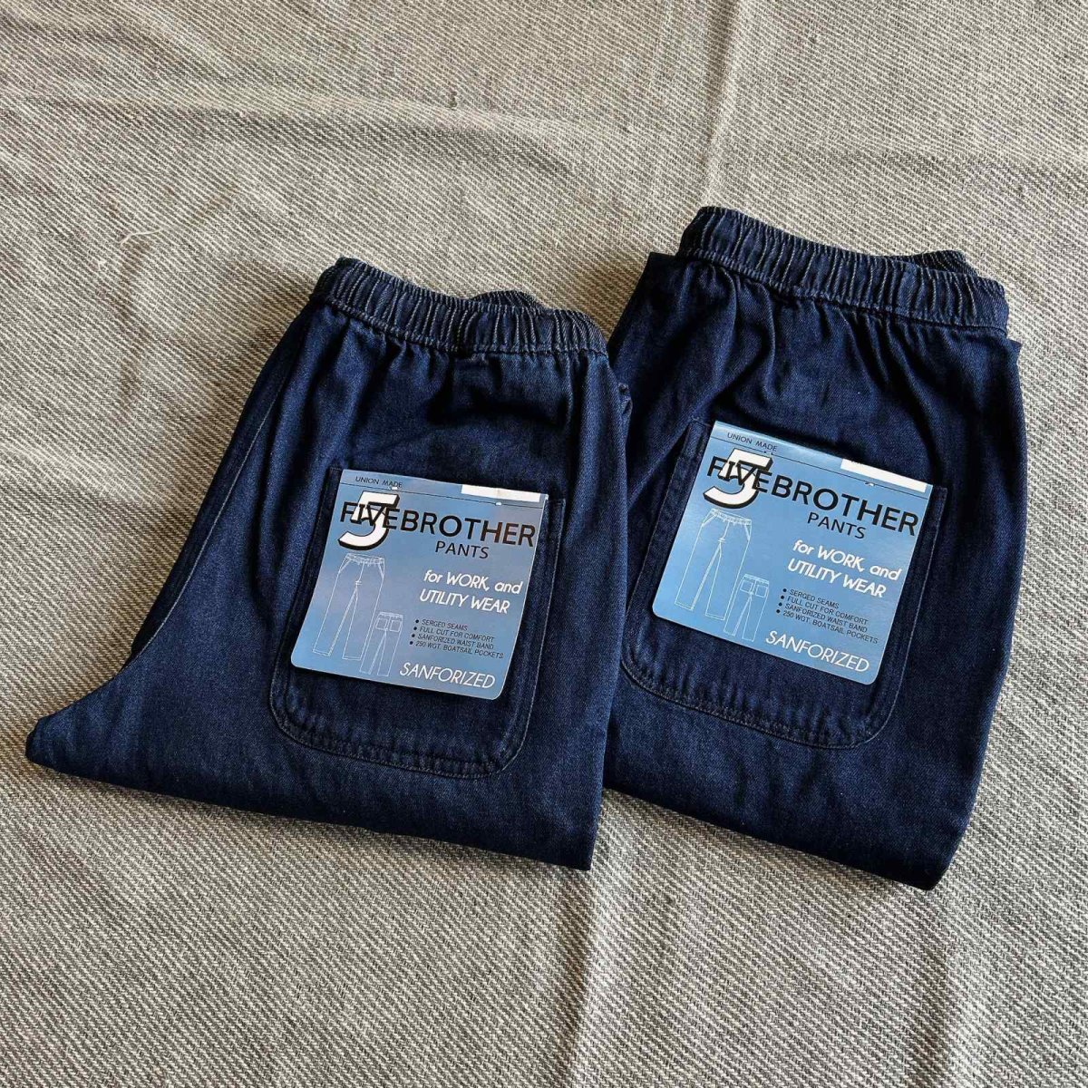 画像1: 【FIVE BROTHER】EASY PANTS DENIM  (BLUE) (1)