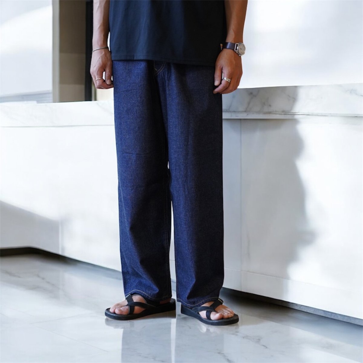 画像1: 【SpinnerBait/スピナーベイト】CRANK PROJECTS/クランクプロジェクツ FAT DENIM PANTS (940:インディゴ) (1)