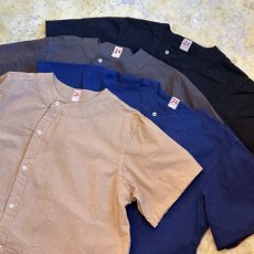 画像1: 【フランスタイプ】ファーマーズシャツ 半袖 後染め（4color） (1)