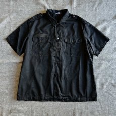 画像1: 【フランス軍】デッドストックHBTチャドシャツ (BLACK後染) (1)
