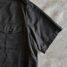 画像4: 【フランス軍】デッドストックHBTチャドシャツ (BLACK後染) (4)