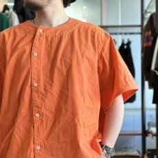 画像4: 【フランスタイプ】ファーマーズシャツ 半袖（ORANGE） (4)