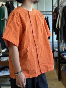 画像5: 【フランスタイプ】ファーマーズシャツ 半袖（ORANGE） (5)