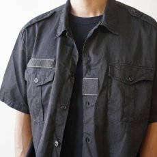 画像4: 【フランス軍】デッドストックHBTチャドシャツ (BLACK後染) (4)