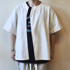 画像1: 【フランスタイプ】ファーマーズシャツ 半袖（WHITE） (1)