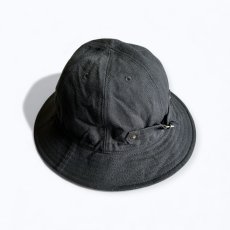 画像1: 【HIGHER/ハイヤー】FRENCH OXFORD CINCH BUCKLE HAT (BLACK) (1)