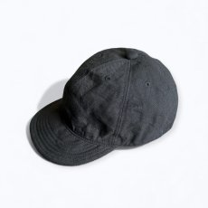 画像1: 【HIGHER/ハイヤー】FRENCH OXFORD CINCH BUCKLE CAP (BLACK) (1)