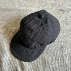 画像2: 【HIGHER/ハイヤー】FRENCH OXFORD CINCH BUCKLE CAP (BLACK) (2)