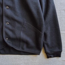 画像3: 【Upscape Audience】ウールビッグワッフル ARMY カーディガン（BLACK） (3)