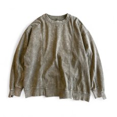画像1: Chemically washed remake&vintage like crew neck (1)