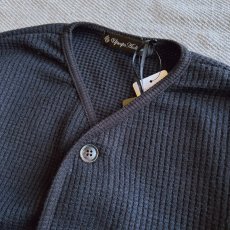 画像2: 【Upscape Audience】ウールビッグワッフル ARMY カーディガン（BLACK） (2)