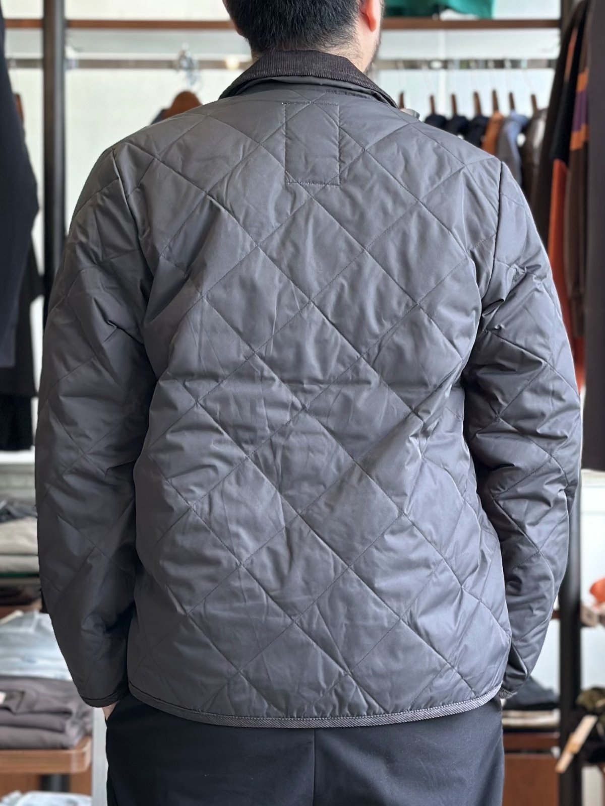画像6: 【TAION/タイオン】“PIPING BULL COLLAR”DOWN CARDIGAN (D.CHARCOAL) (6)