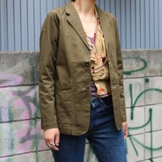 画像2: 【UpscapeAudience】コットンリネンストレッチ2Bクラークジャケット(2color) (2)