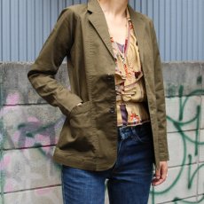 画像1: 【UpscapeAudience】コットンリネンストレッチ2Bクラークジャケット(2color) (1)