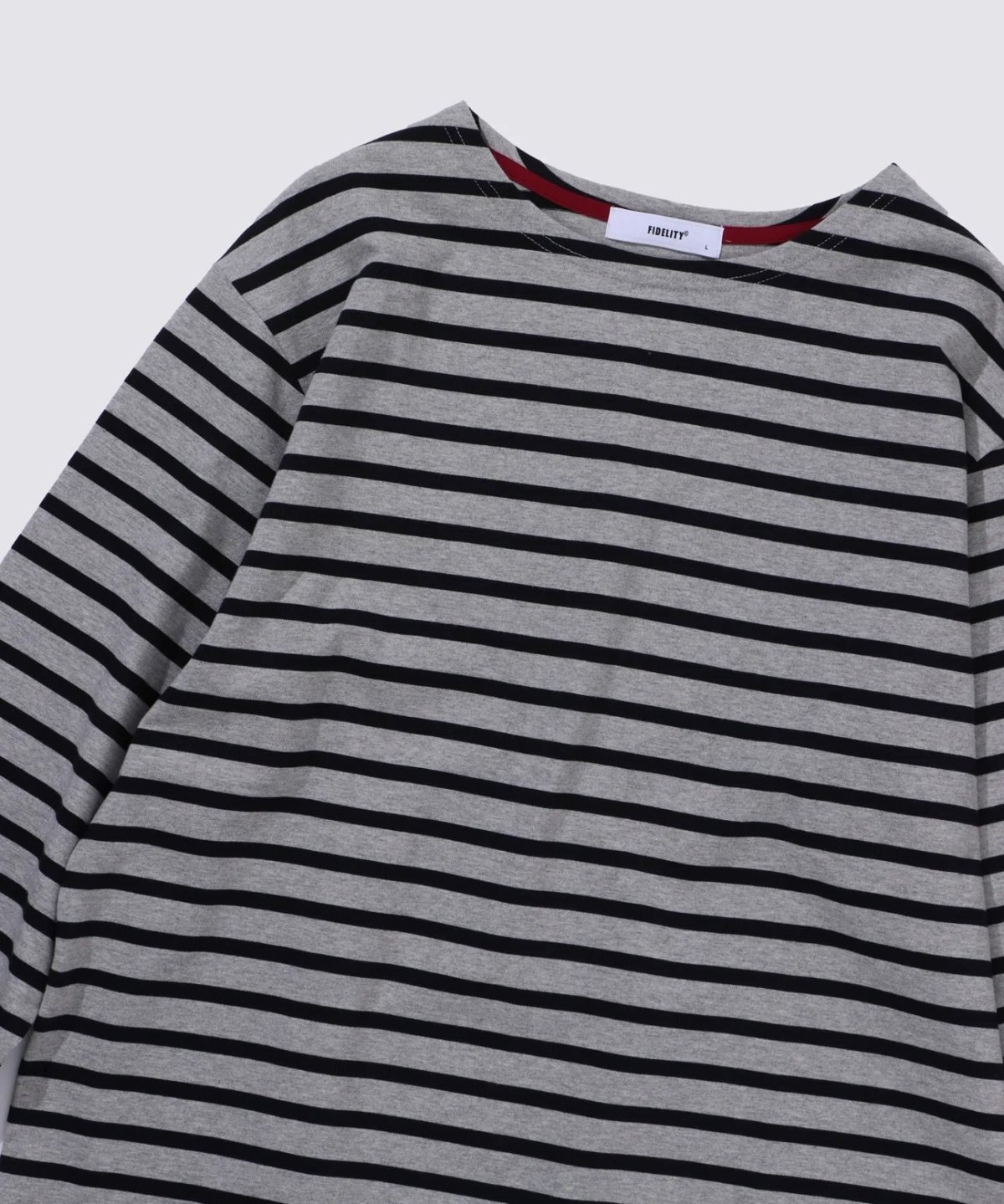 画像2: 【FIDELITY/フィデリティ】ボーダーロングTシャツ（GRY×BLK） (2)