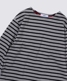 画像2: 【FIDELITY/フィデリティ】ボーダーロングTシャツ（GRY×BLK） (2)
