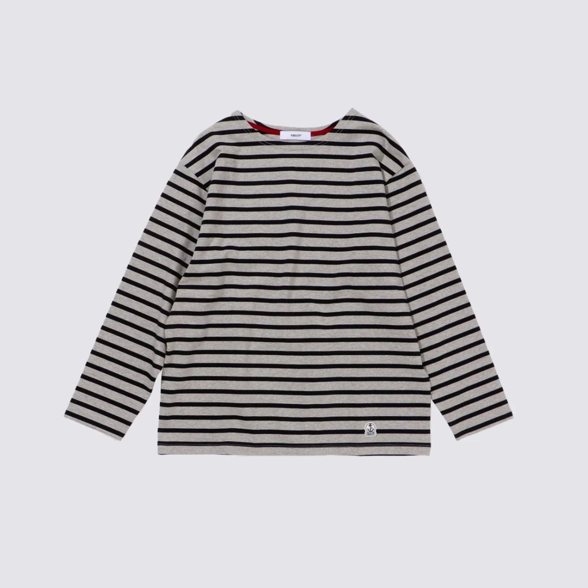 画像1: 【FIDELITY/フィデリティ】ボーダーロングTシャツ（GRY×BLK） (1)