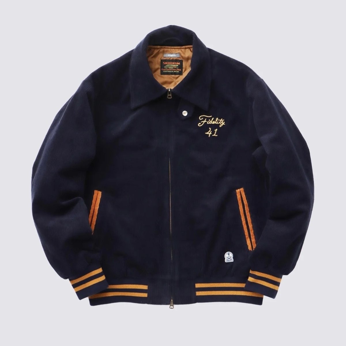 画像1: 【FIDELITY】 X 【SKOOKUM】CORDUROY BLOUSON/ コーデュロイブルゾン（NAVY） (1)